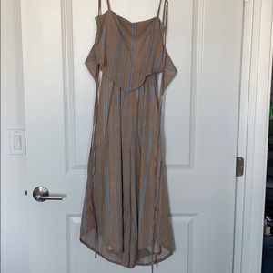 Chiah open back striped romper